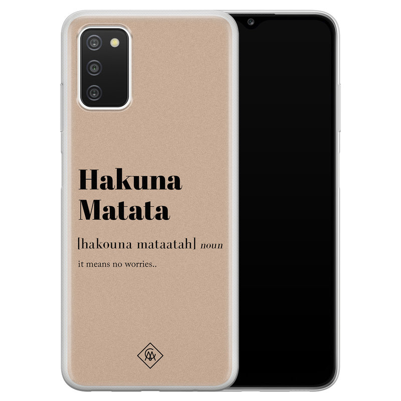 Casimoda Samsung Galaxy A03s siliconen hoesje - Hakuna matata