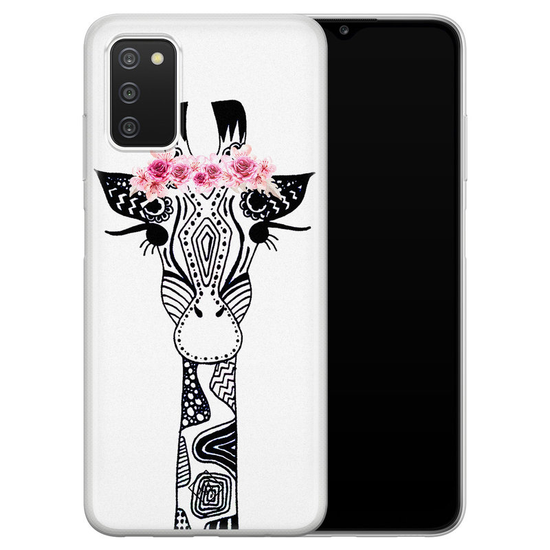 Casimoda Samsung Galaxy A03s siliconen hoesje - Giraffe