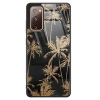 Casimoda Samsung Galaxy S20 FE glazen hardcase - Palmbomen