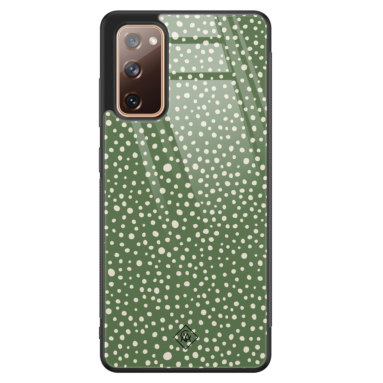 Samsung Galaxy S20 FE glazen hardcase Green dots