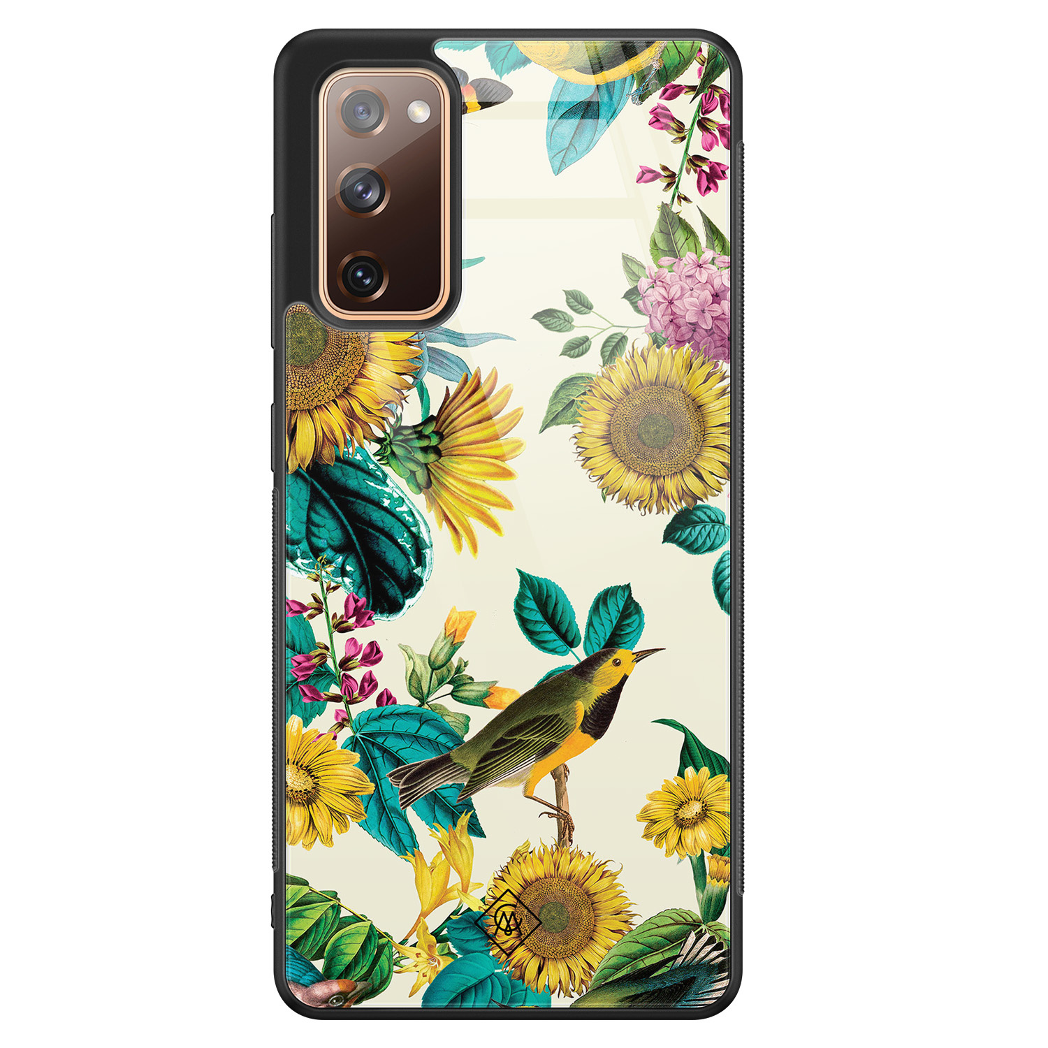 Samsung Galaxy S20 FE glazen hardcase Sunflowers