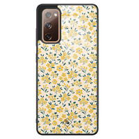 Casimoda Samsung Galaxy S20 FE glazen hardcase - Yellow garden