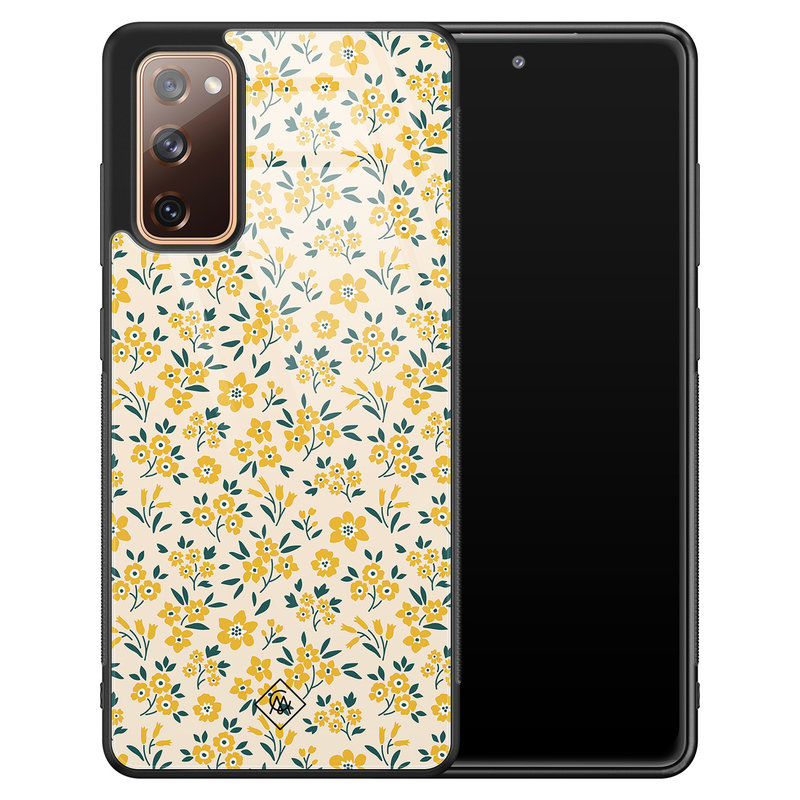 Casimoda Samsung Galaxy S20 FE glazen hardcase - Yellow garden