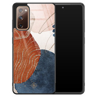 Casimoda Samsung Galaxy S20 FE glazen hardcase - Abstract terracotta