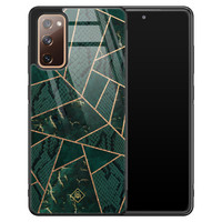 Casimoda Samsung Galaxy S20 FE glazen hardcase - Abstract groen