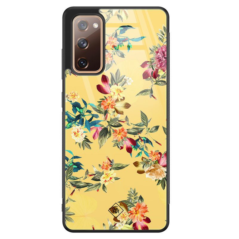 Casimoda Samsung Galaxy S20 FE glazen hardcase - Florals for days