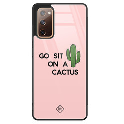 Casimoda Samsung Galaxy S20 FE glazen hardcase - Go sit on a cactus