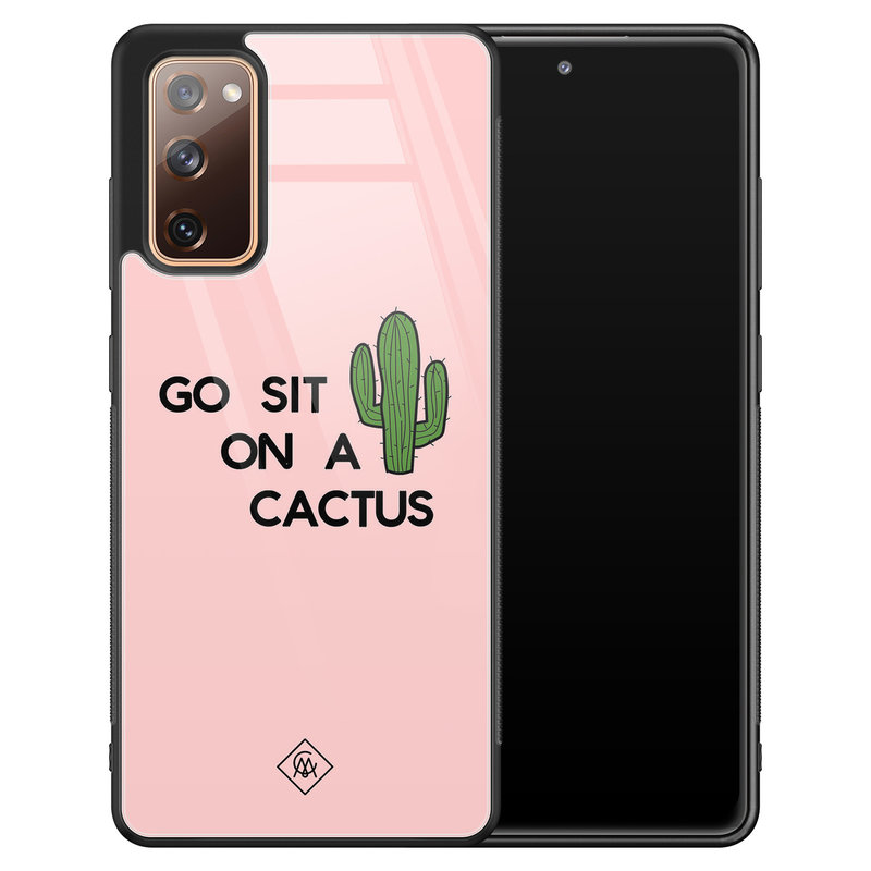 Casimoda Samsung Galaxy S20 FE glazen hardcase - Go sit on a cactus