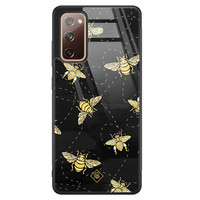 Casimoda Samsung Galaxy S20 FE glazen hardcase - Bee yourself