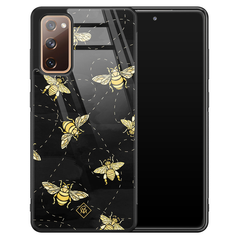 Casimoda Samsung Galaxy S20 FE glazen hardcase - Bee yourself