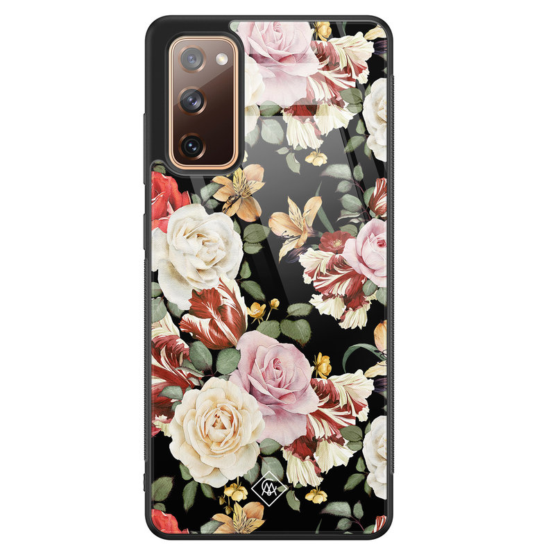 Casimoda Samsung Galaxy S20 FE glazen hardcase - Flowerpower