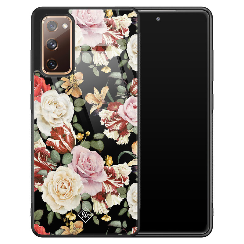 Casimoda Samsung Galaxy S20 FE glazen hardcase - Flowerpower