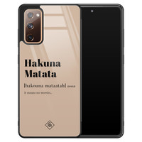 Casimoda Samsung Galaxy S20 FE glazen hardcase - Hakuna Matata