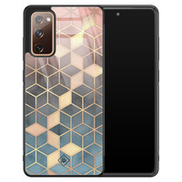 Casimoda Samsung Galaxy S20 FE glazen hardcase - Cubes art