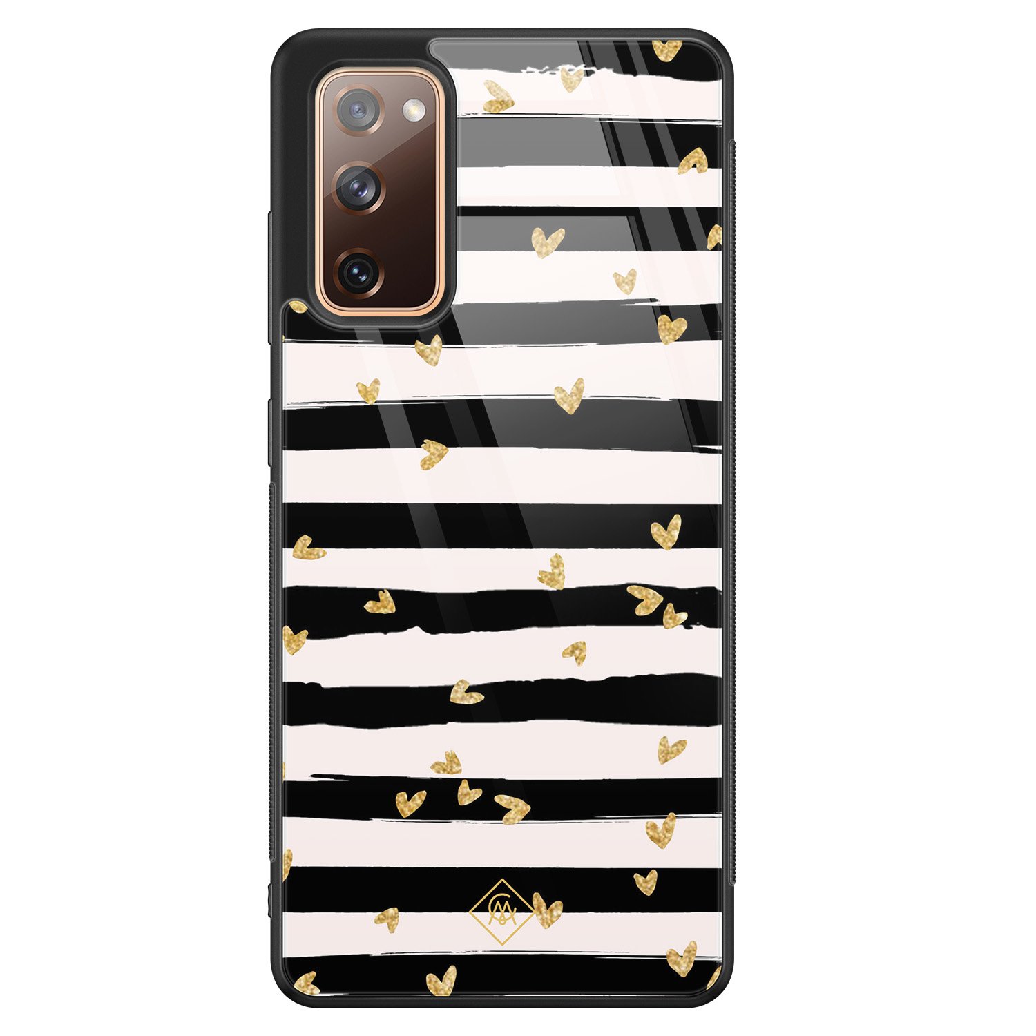 Samsung Galaxy S20 FE glazen hardcase Hart streepjes