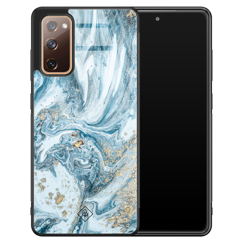 Casimoda Samsung Galaxy S20 FE glazen hardcase - Marble sea