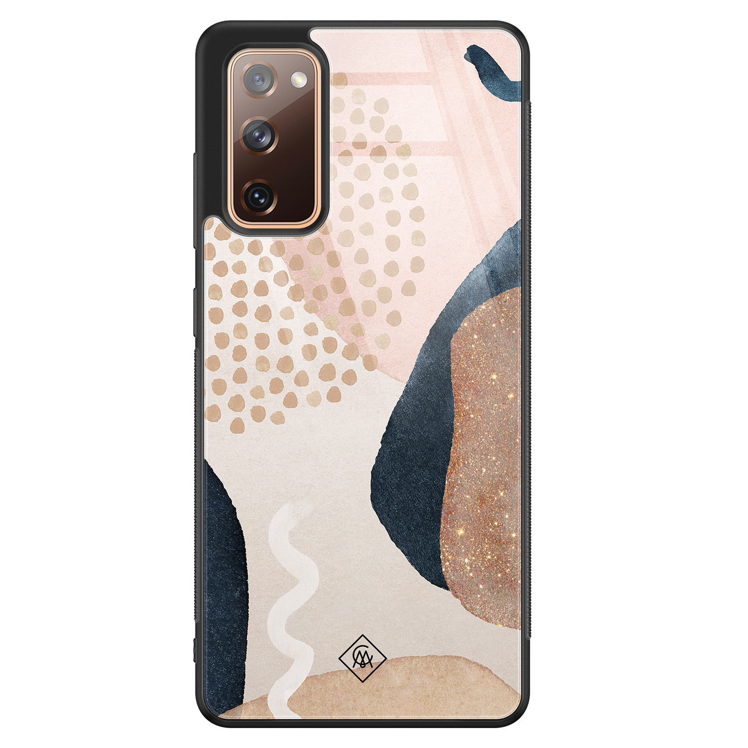 Samsung Galaxy S20 FE glazen hardcase Abstract dots