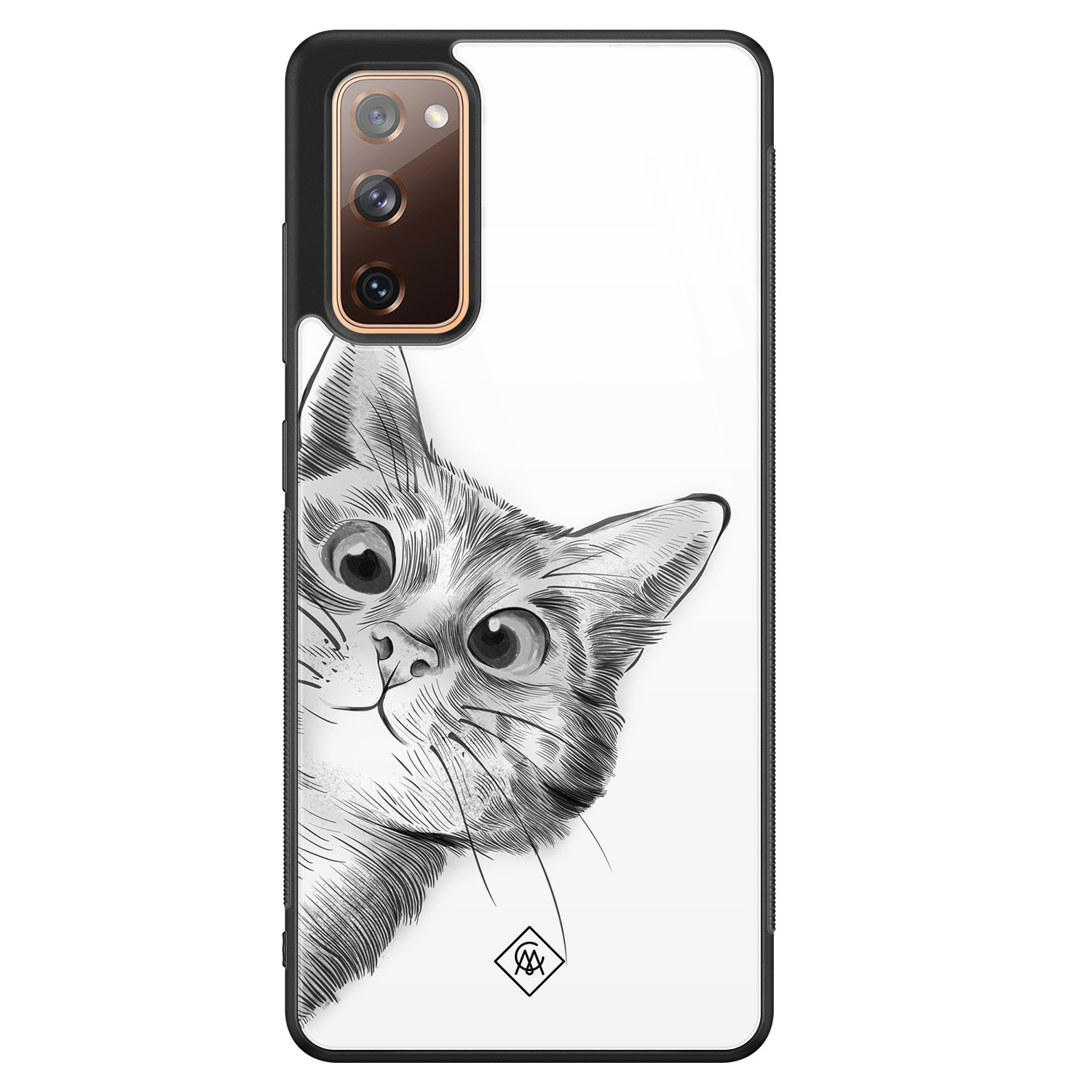 Samsung Galaxy S20 FE glazen hardcase Peekaboo