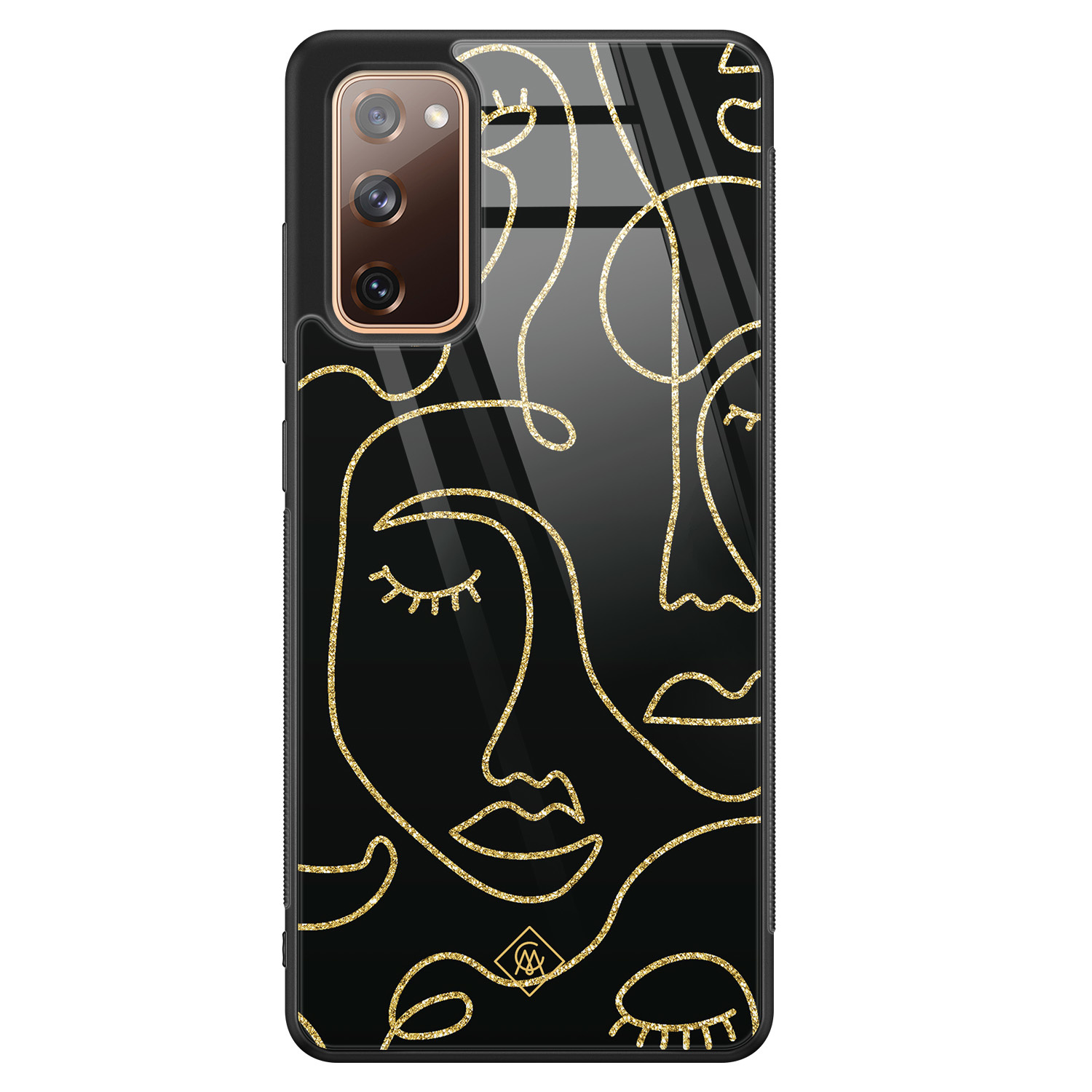 Samsung Galaxy S20 FE glazen hardcase Abstract faces