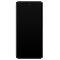Casimoda Samsung Galaxy A52 glazen hardcase - Hexagons zwart
