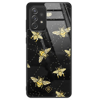 Casimoda Samsung Galaxy A52 glazen hardcase - Bee yourself