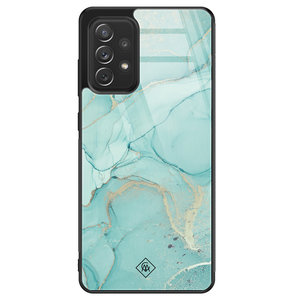 Casimoda Samsung Galaxy A52s glazen hardcase - Touch of mint