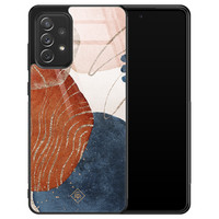 Casimoda Samsung Galaxy A52s glazen hardcase - Abstract terracotta