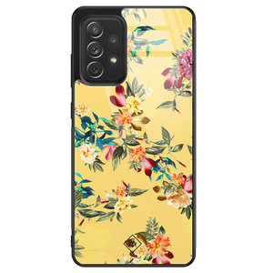 Casimoda Samsung Galaxy A52s glazen hardcase - Florals for days