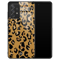 Casimoda Samsung Galaxy A52s glazen hardcase - Jungle wildcat