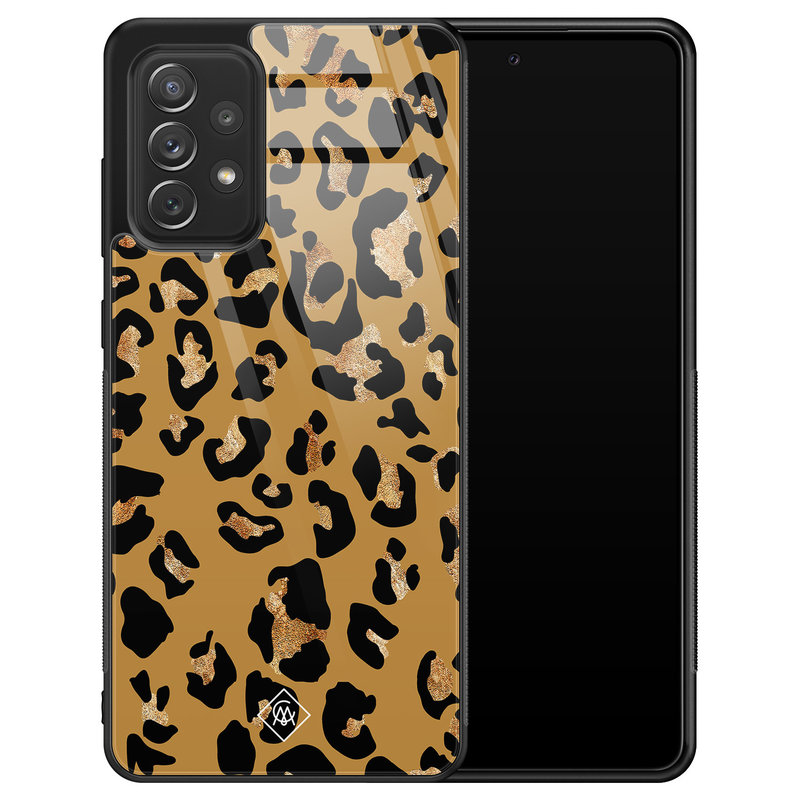 Casimoda Samsung Galaxy A52s glazen hardcase - Jungle wildcat