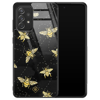 Casimoda Samsung Galaxy A52s glazen hardcase - Bee yourself