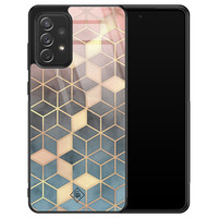 Casimoda Samsung Galaxy A52s glazen hardcase - Cubes art