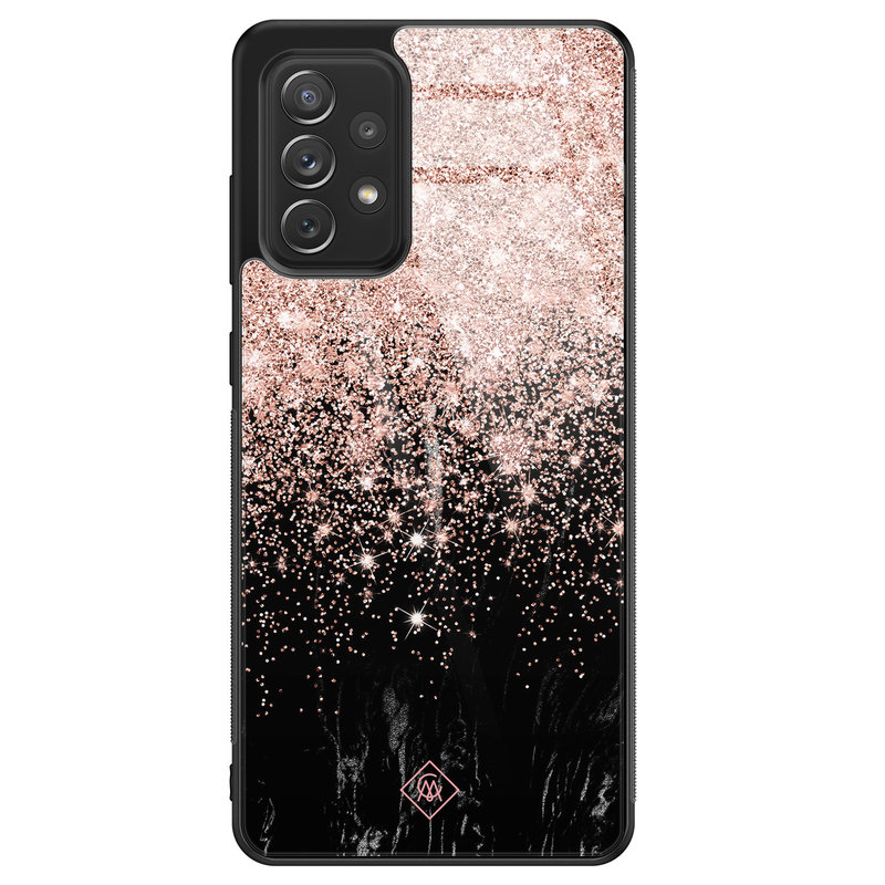 Casimoda Samsung Galaxy A52s glazen hardcase - Marmer twist