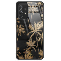 Casimoda Samsung Galaxy A72 glazen hardcase - Palmbomen