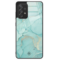 Casimoda Samsung Galaxy A72 glazen hardcase - Touch of mint