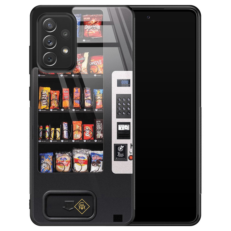 Casimoda Samsung Galaxy A72 glazen hardcase - Snoepautomaat