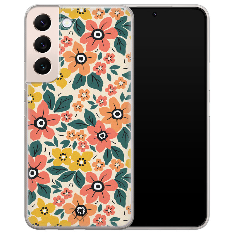 Casimoda Samsung Galaxy S22 siliconen hoesje - Blossom