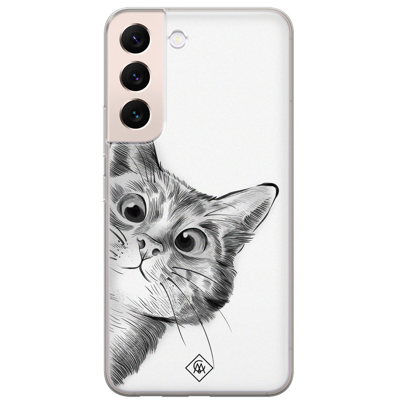 Casimoda Samsung Galaxy S22 siliconen hoesje - Peekaboo