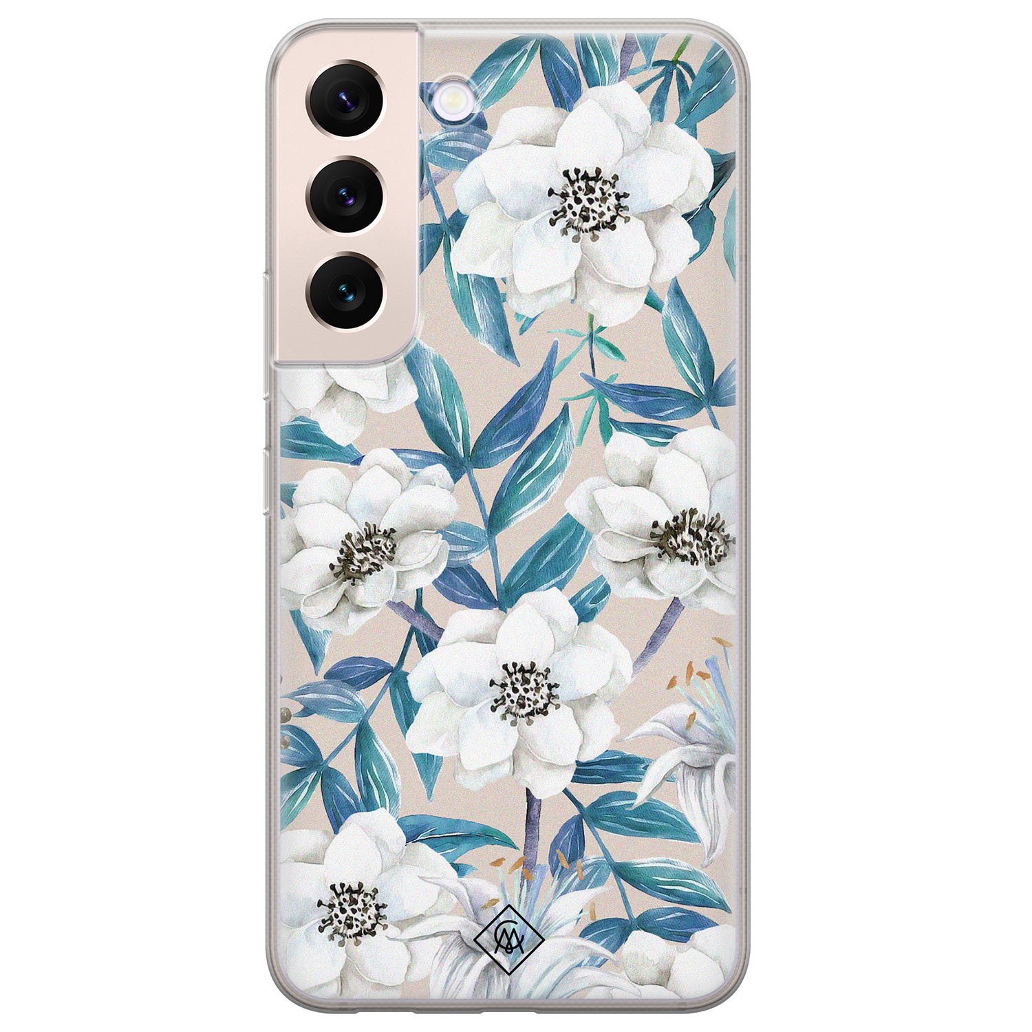 Samsung Galaxy S22 Plus siliconen hoesje - Touch of flowers