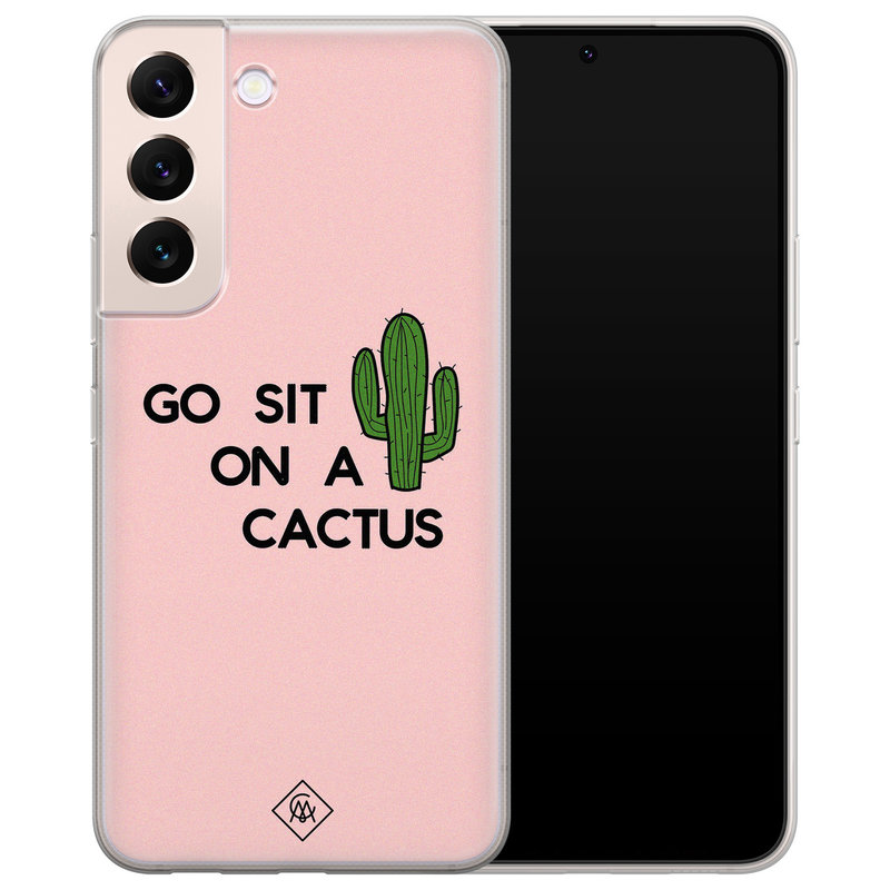 Casimoda Samsung Galaxy S22 Plus siliconen hoesje - Go sit on a cactus
