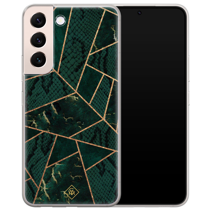 Casimoda Samsung Galaxy S22 Plus siliconen hoesje - Abstract groen