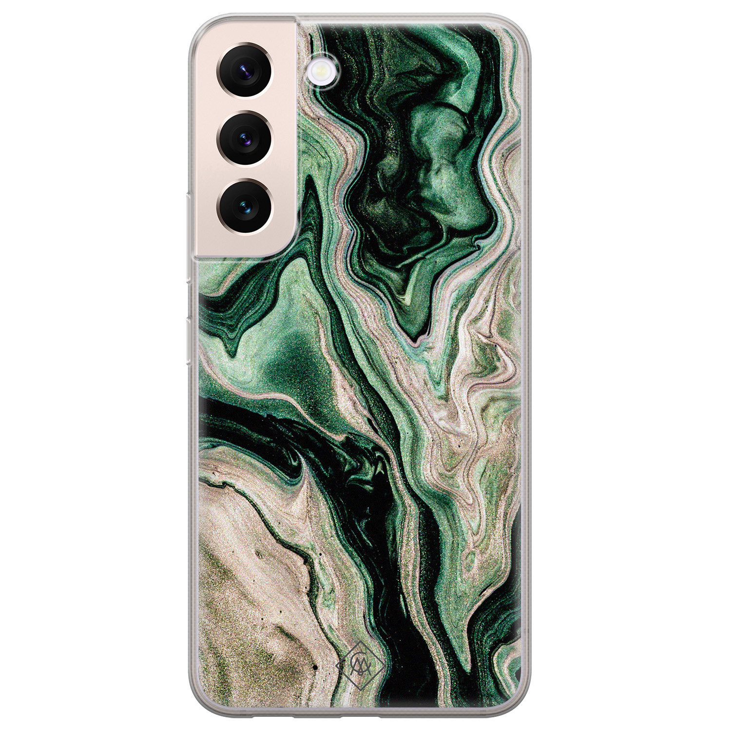 Samsung Galaxy S22 Plus siliconen hoesje Green waves