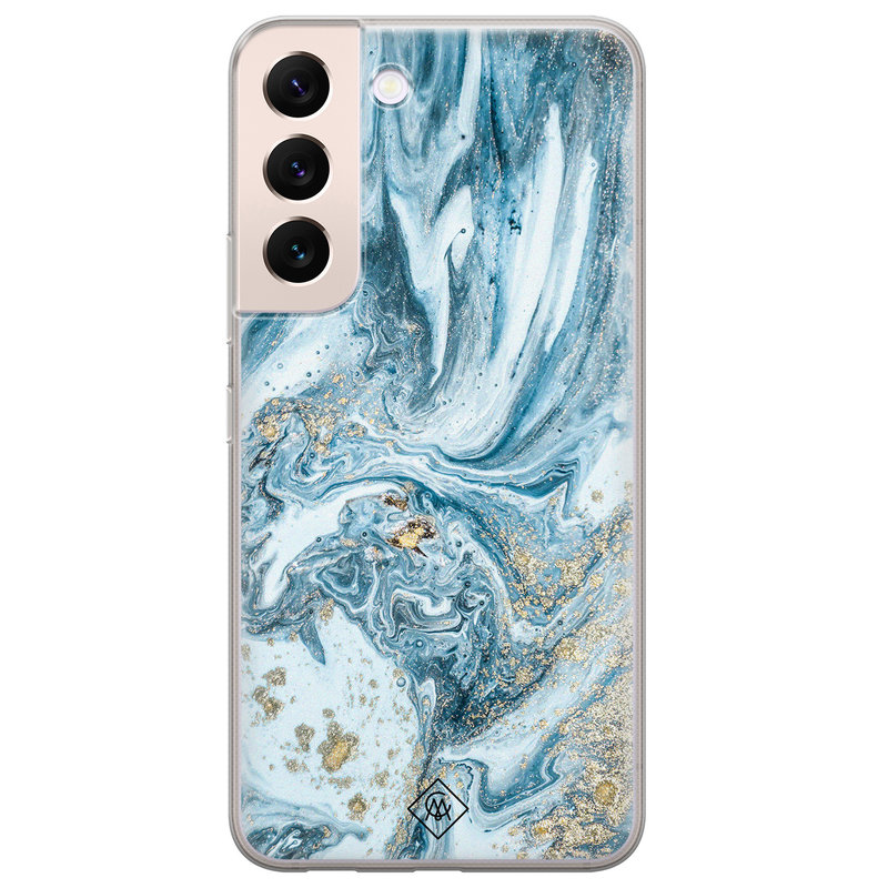 Casimoda Samsung Galaxy S22 Plus siliconen hoesje - Marble sea