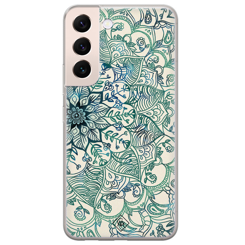 Casimoda Samsung Galaxy S22 Plus siliconen hoesje - Mandala blauw