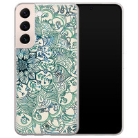 Casimoda Samsung Galaxy S22 Plus siliconen hoesje - Mandala blauw