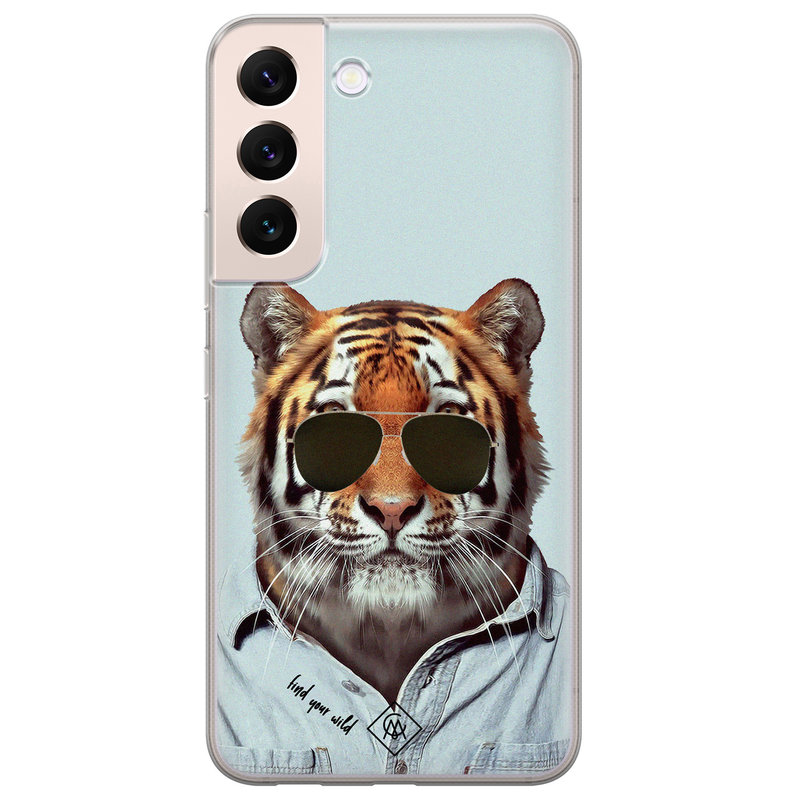 Casimoda Samsung Galaxy S22 Plus siliconen hoesje - Tijger wild