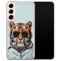 Casimoda Samsung Galaxy S22 Plus siliconen hoesje - Tijger wild