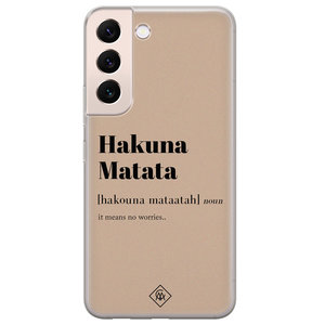 Casimoda Samsung Galaxy S22 Plus siliconen hoesje - Hakuna matata