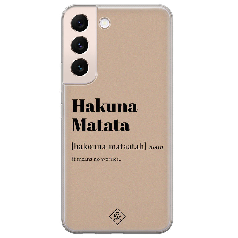 Casimoda Samsung Galaxy S22 Plus siliconen hoesje - Hakuna matata