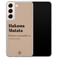 Casimoda Samsung Galaxy S22 Plus siliconen hoesje - Hakuna matata